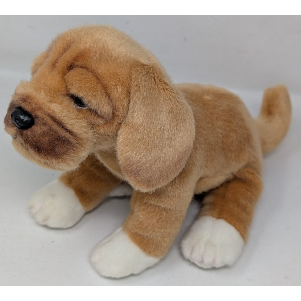 Nat & Jules Puggle Dog Plush Realistic Demdaco‎ VTG